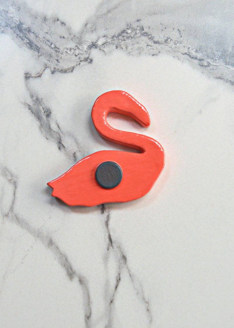 Wooden Flamingo Magnet