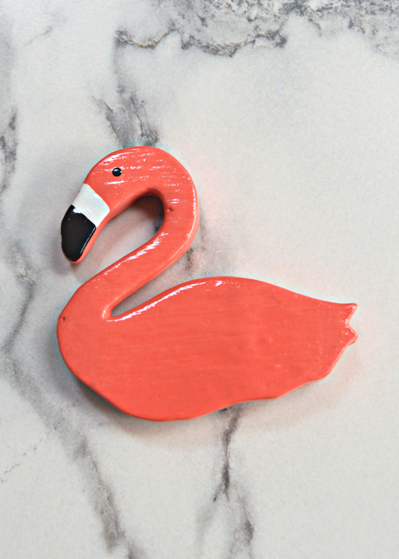 Wooden Flamingo Magnet