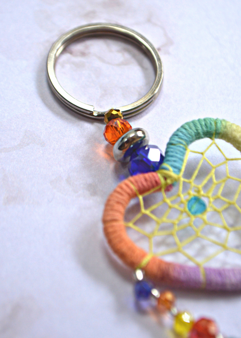 Heart Dreamcatcher Keyring