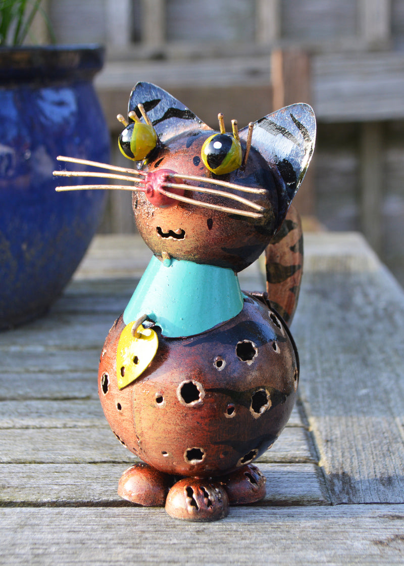 Cat Metal Tea Light Holder