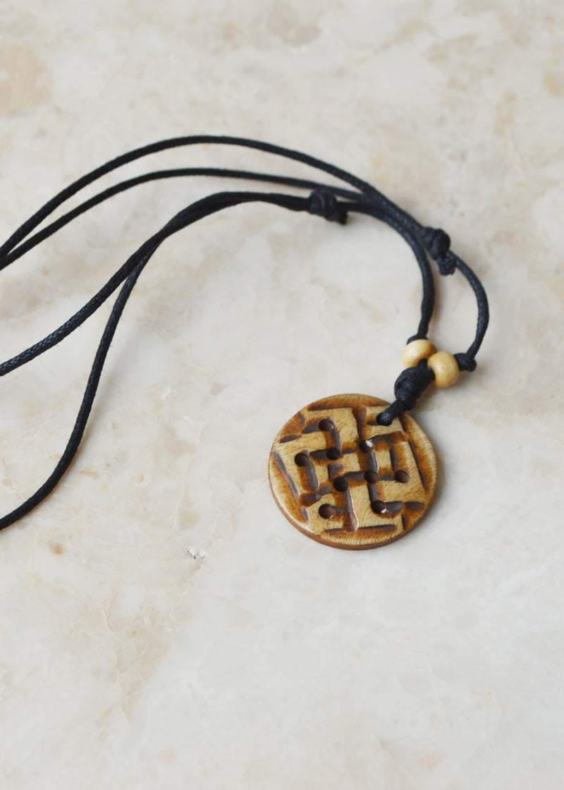 Tibetan Knot Bone Necklace