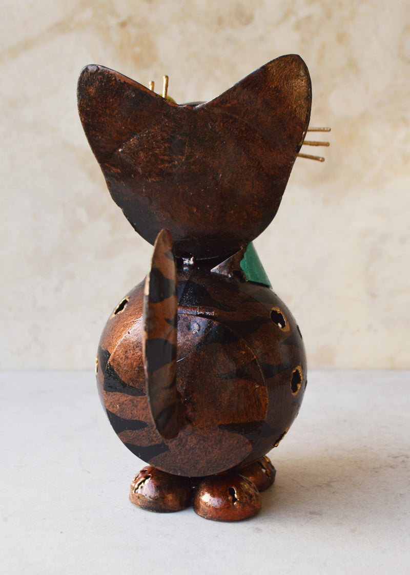 Cat Metal Tea Light Holder