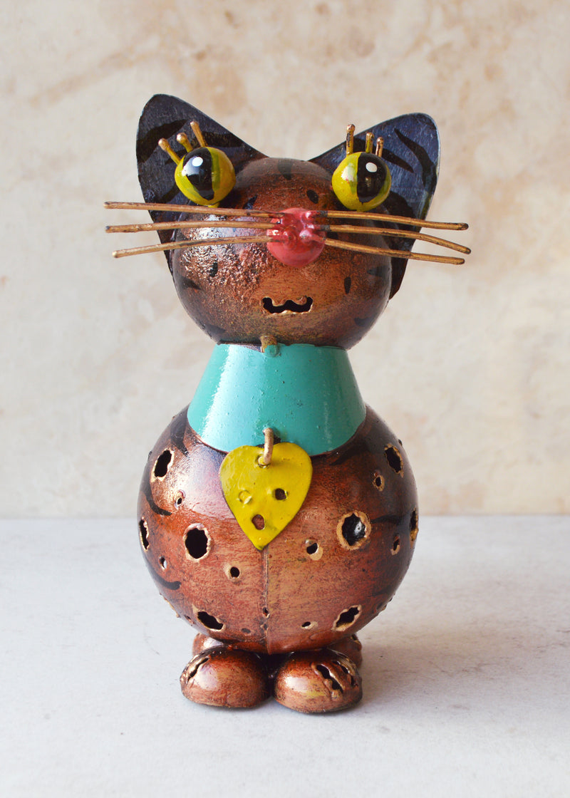 Cat Metal Tea Light Holder