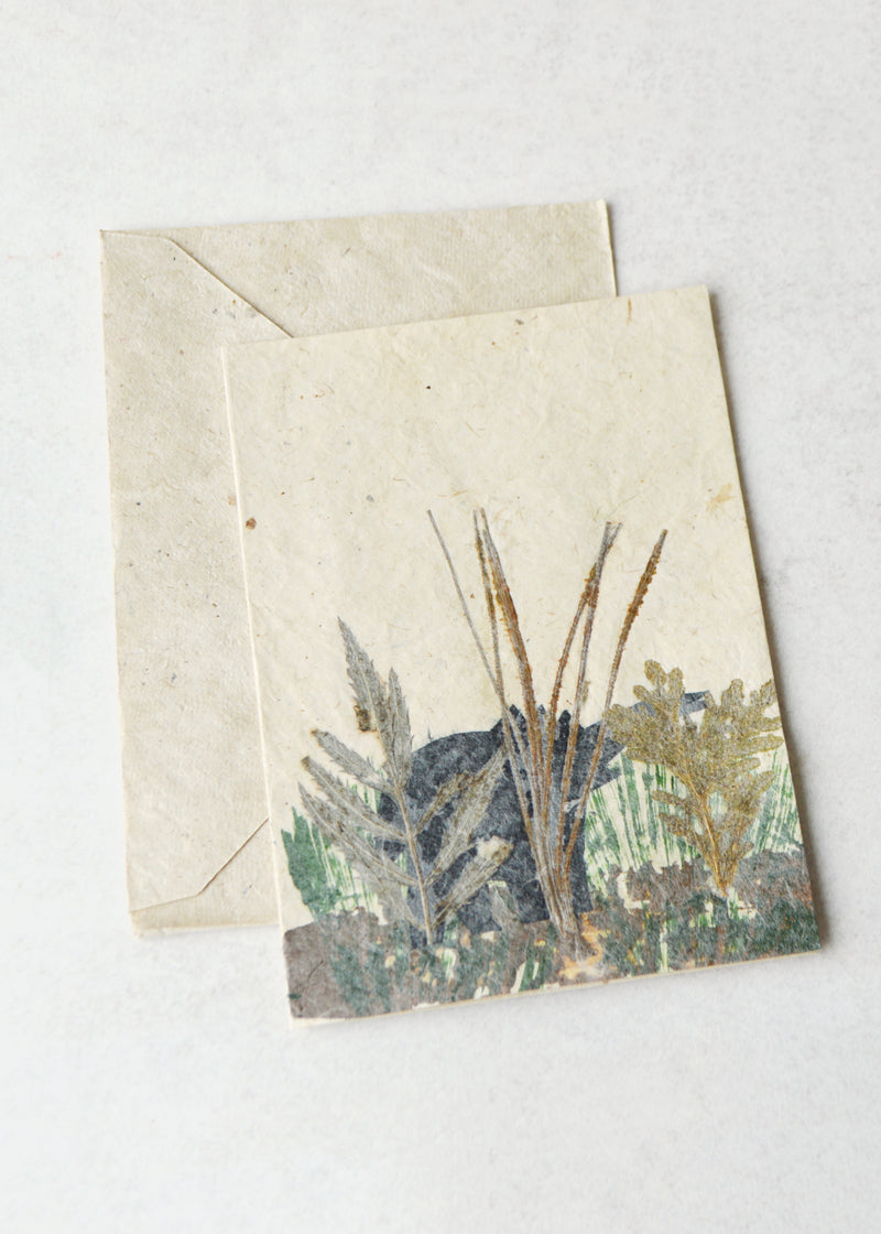Dried Leaves Animal Gift Card