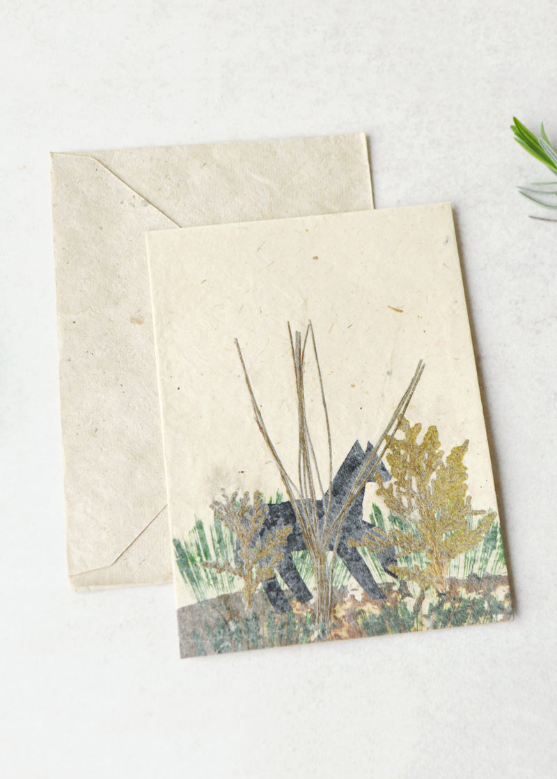 Dried Leaves Animal Gift Card