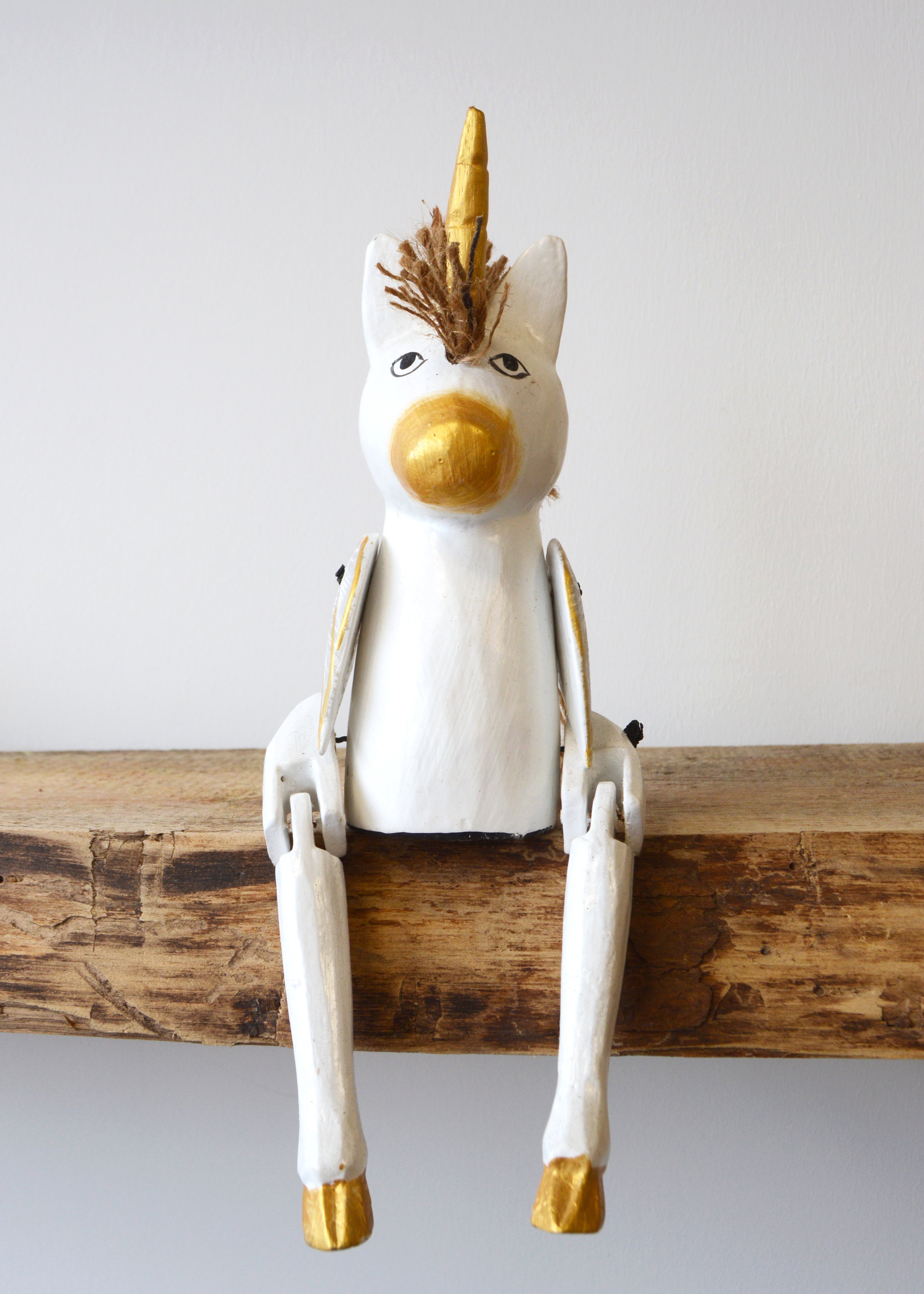 Wooden Unicorn Shelf Sitter Elefair Giftware