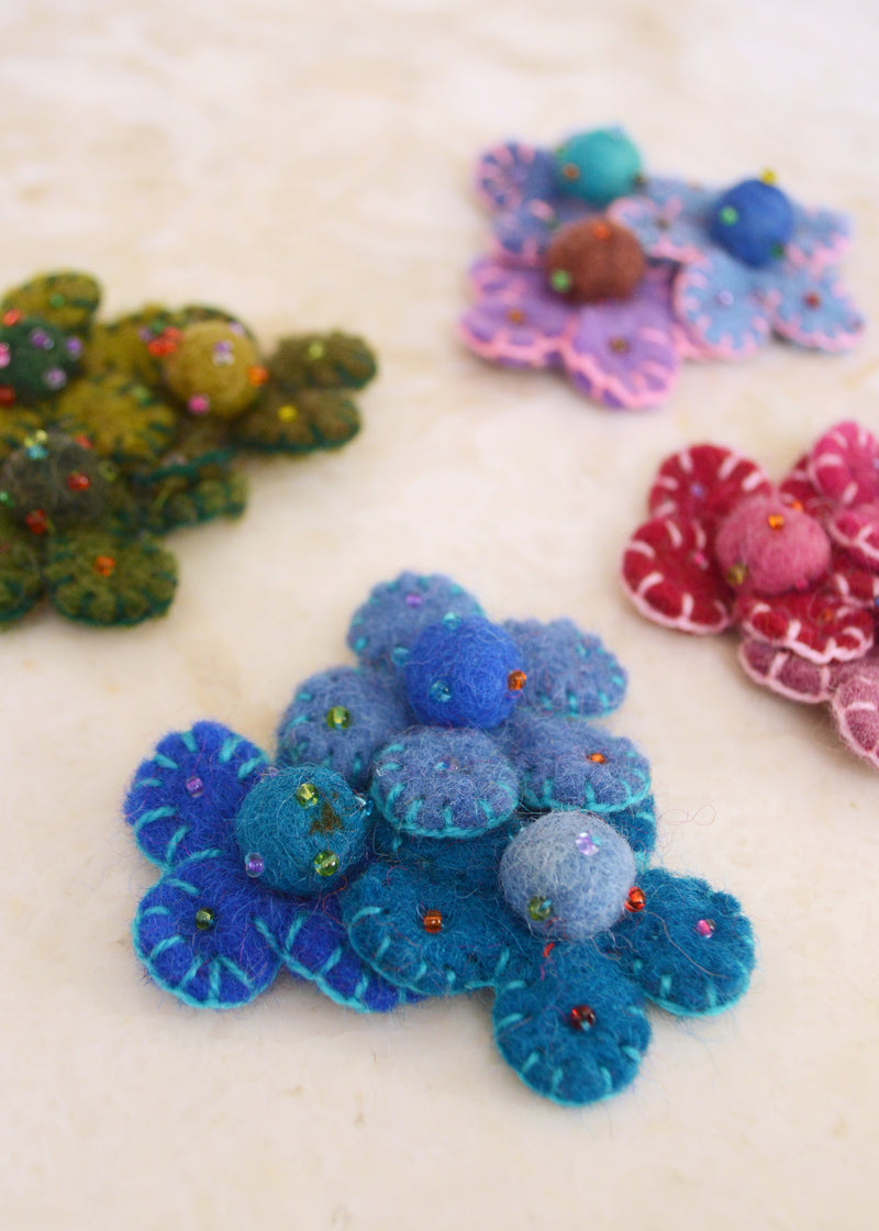 Triple Flower Brooch