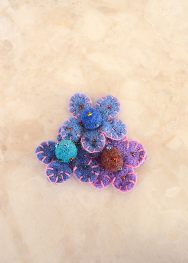 Triple Flower Brooch