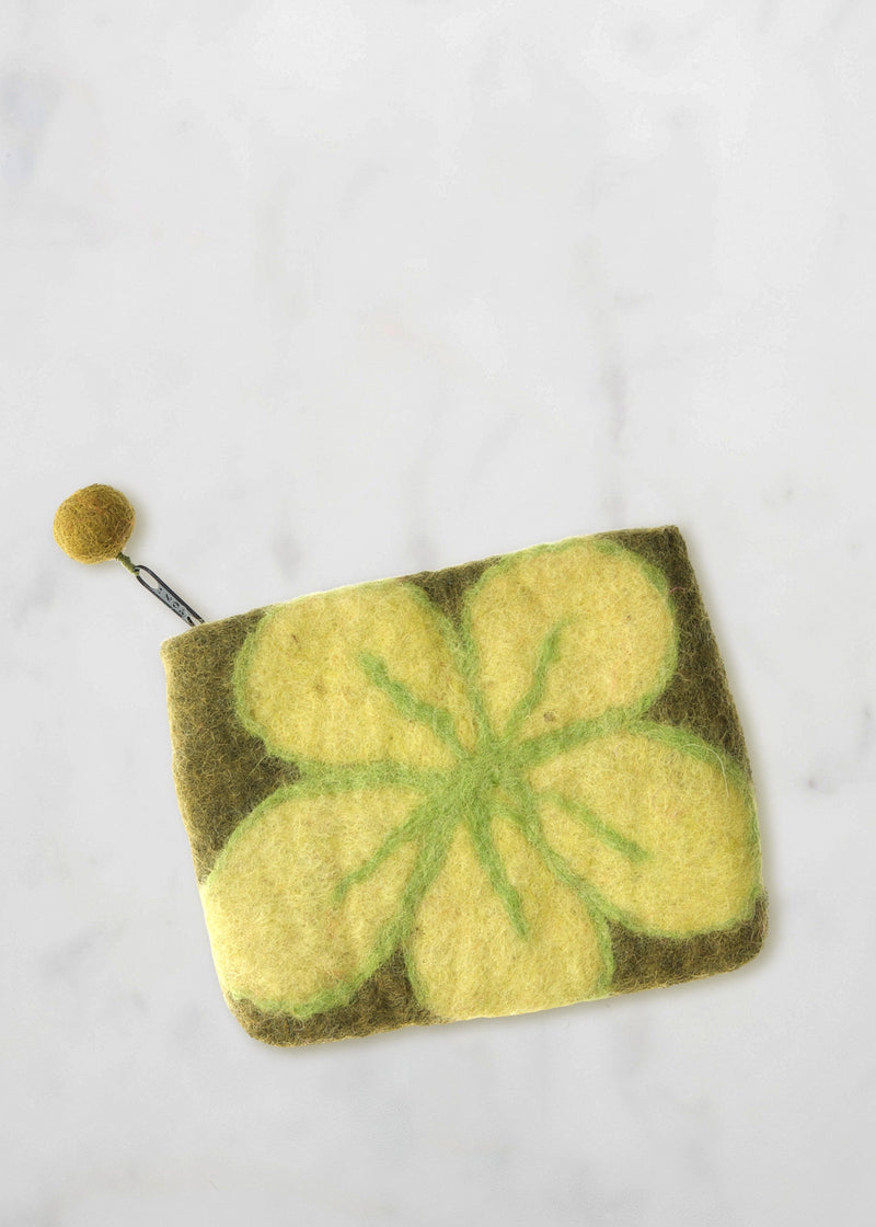 Green Flower Purse