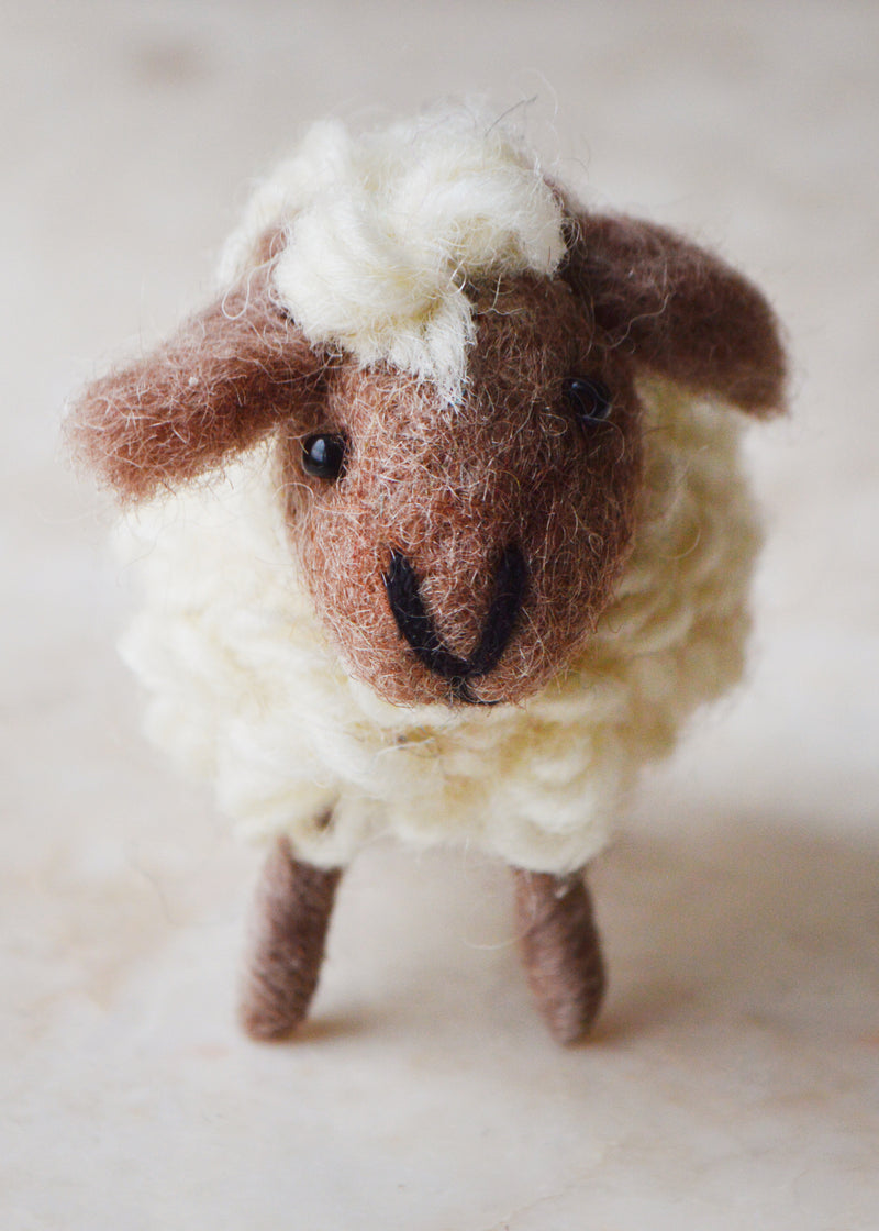 Small Felt Sheep Ornament