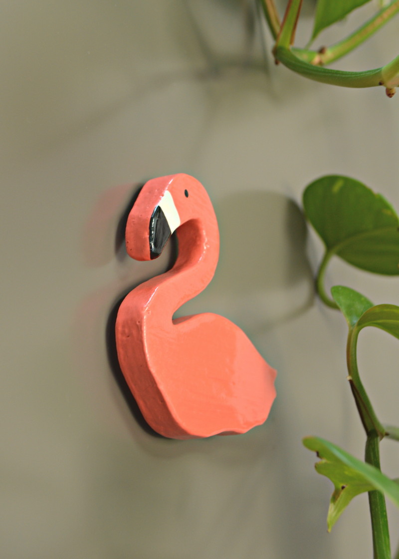 Wooden Flamingo Magnet