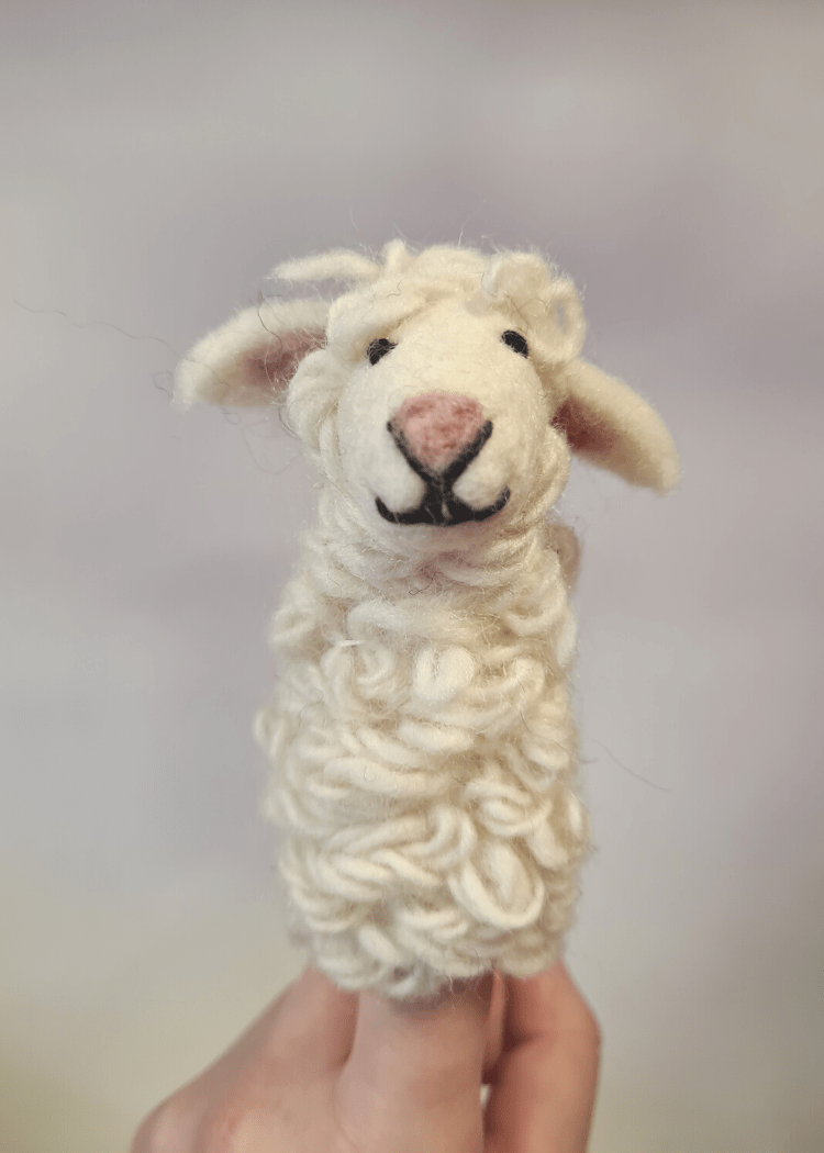 Sheep hot sale finger puppet