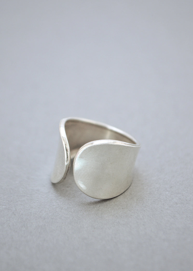 Large Silver Adjustable Ring