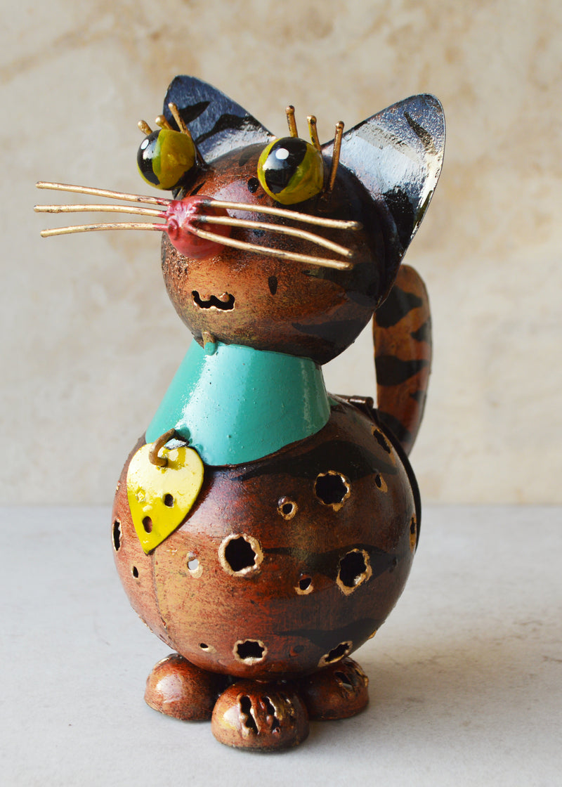 Cat Metal Tea Light Holder