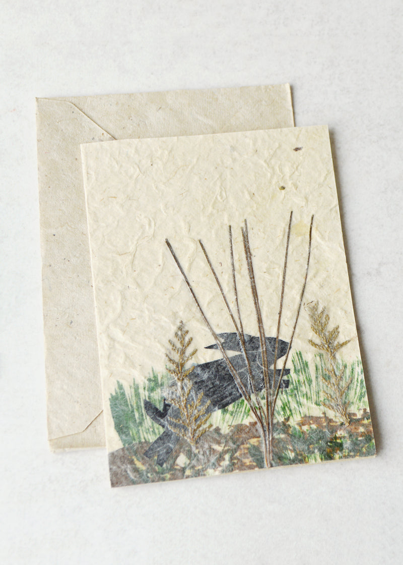 Dried Leaves Animal Gift Card
