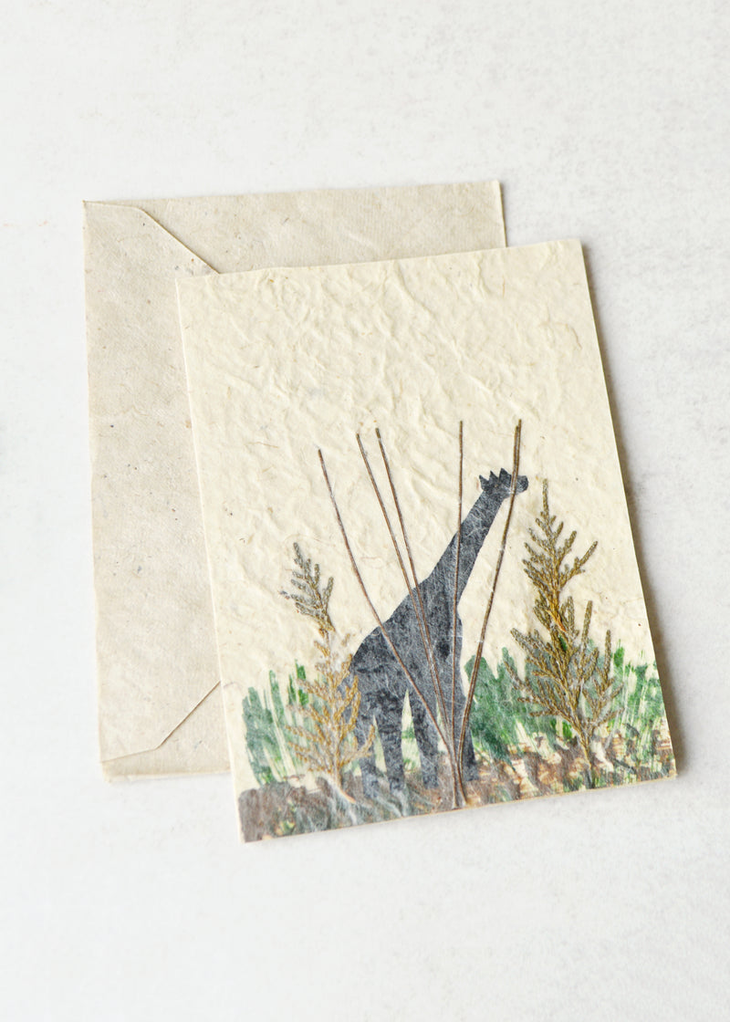 Dried Leaves Animal Gift Card